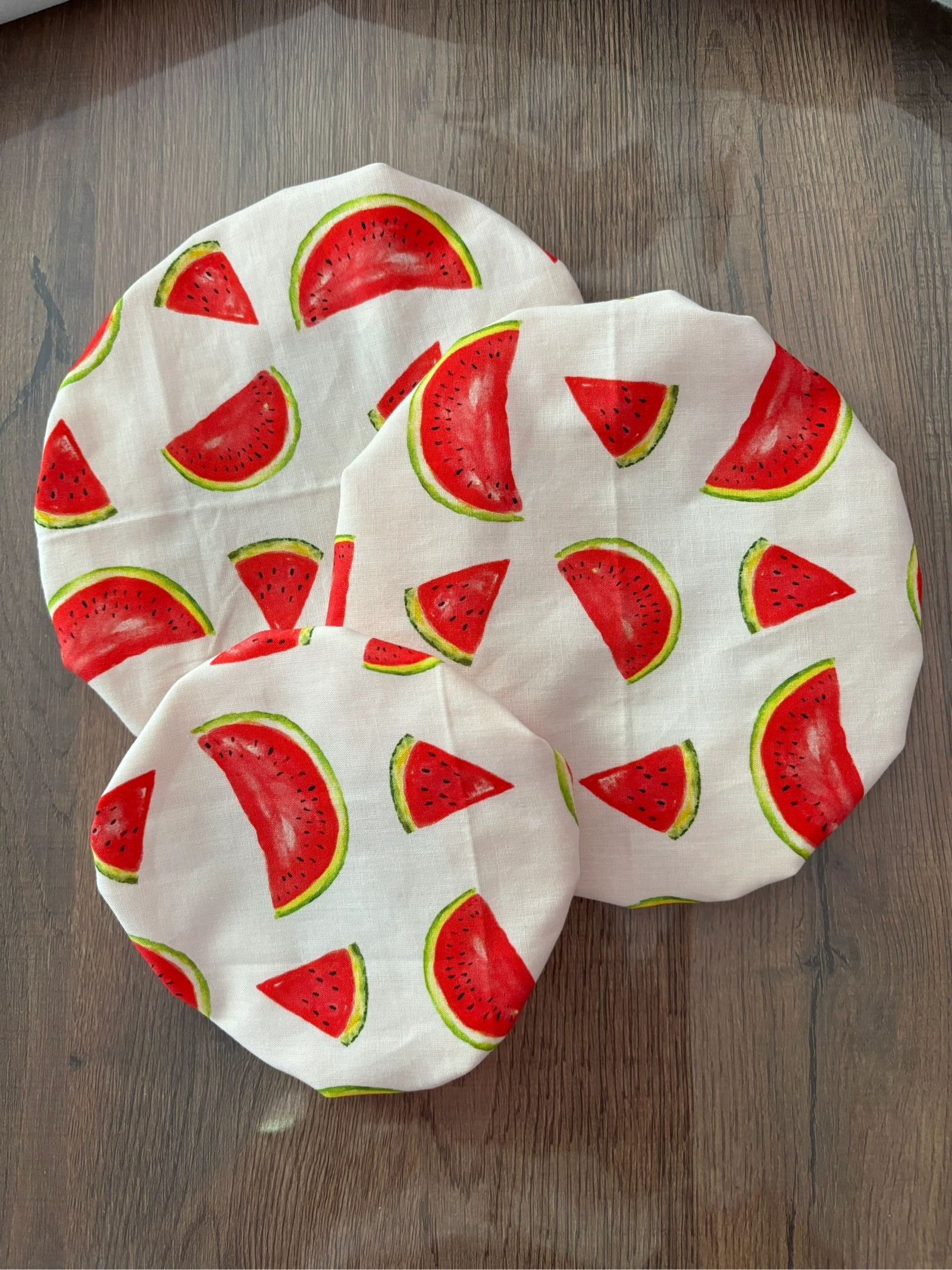 Lot de 3 charlottes réversibles pour saladier 